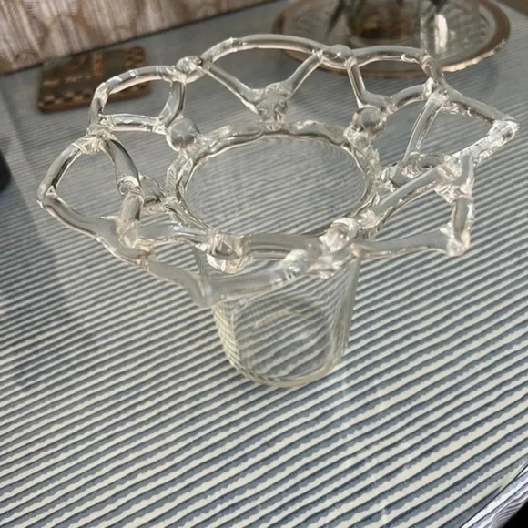 Vintage Hand Blown Glass Vase Candleholder - Picture 4 of 4